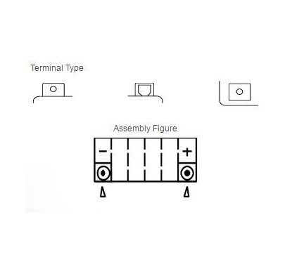 Batterie YUASA YTX5L-BS sans entretien livrée avec pack acide