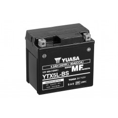 Batterie YUASA YTX5L-BS sans entretien livrée avec pack acide