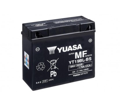 Batterie YUASA YT19BL-BS sans entretien livrée avec pack acide