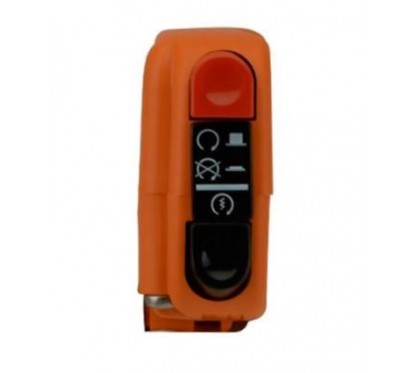 Commodo électrique droit Tommaselli orange avec interrupteur