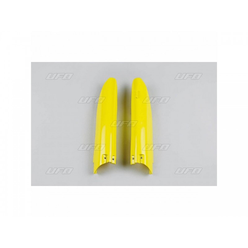 Protections de fourche UFO jaune Suzuki