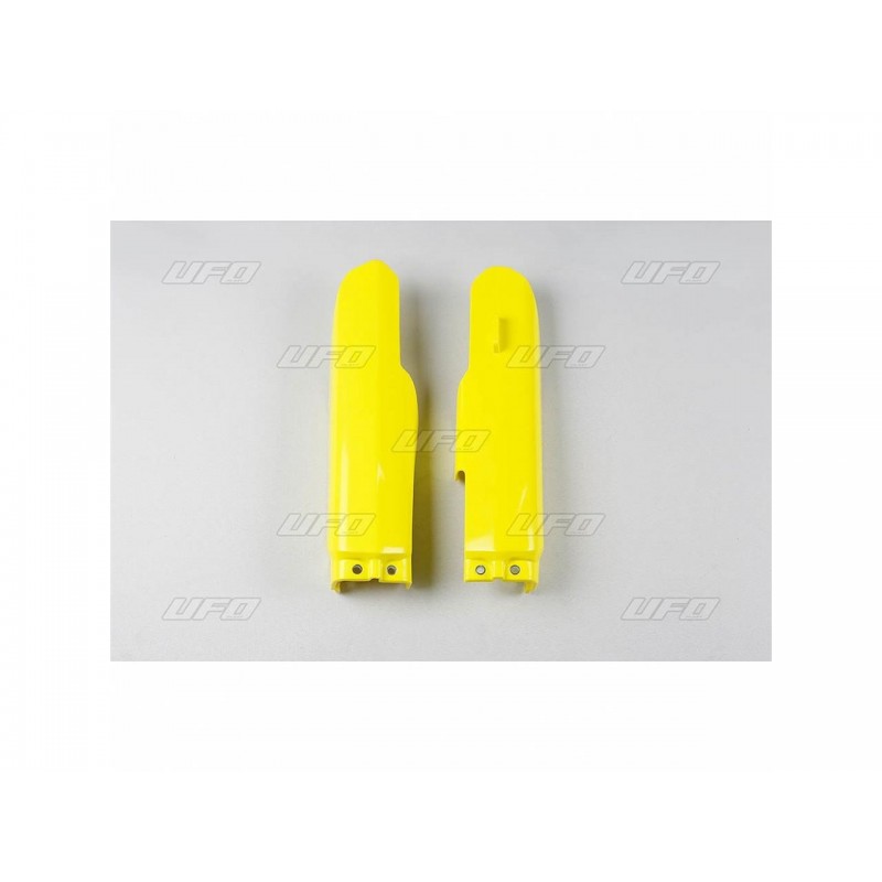 Protections de fourche UFO jaune Suzuki RM85/85L