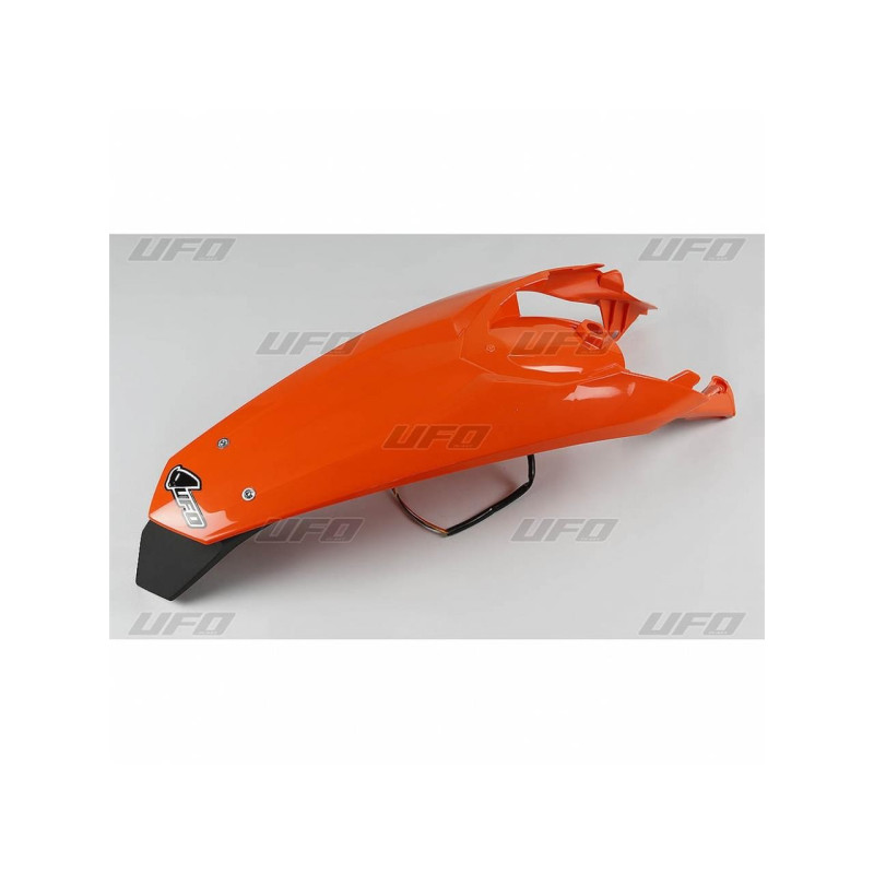 Garde-boue arrière + support de plaque avec feu UFO orange KTM