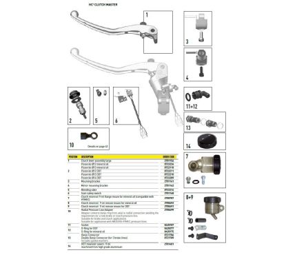 Kit Piston Ø12 DOT pour HC1 Embrayage (N°2 sur photo - réf : 0722211)