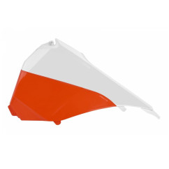 Caches boîte à air POLISPORT couleur origine 15 blanc/orange KTM SX/SX-F