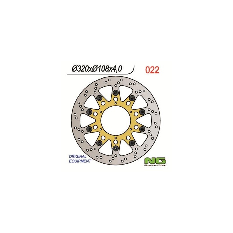 Disque de frein avant gauche NG 022 rond flottant Gas Gas