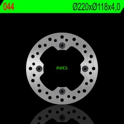 Disque de frein arrière droit NG 044 rond fixe