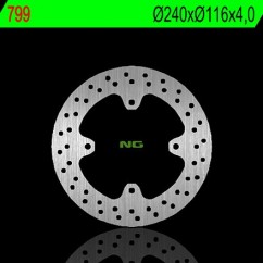 Disque de frein arrière droit NG 799 rond fixe