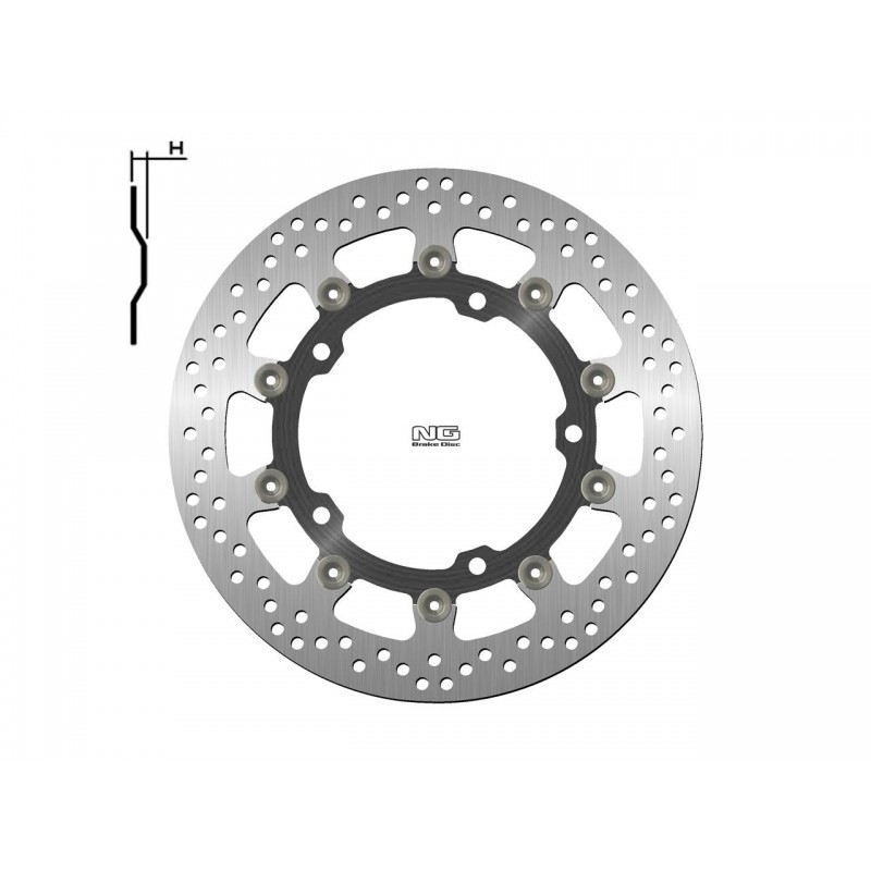 Disque de frein NG 1708G rond flottant Triumph