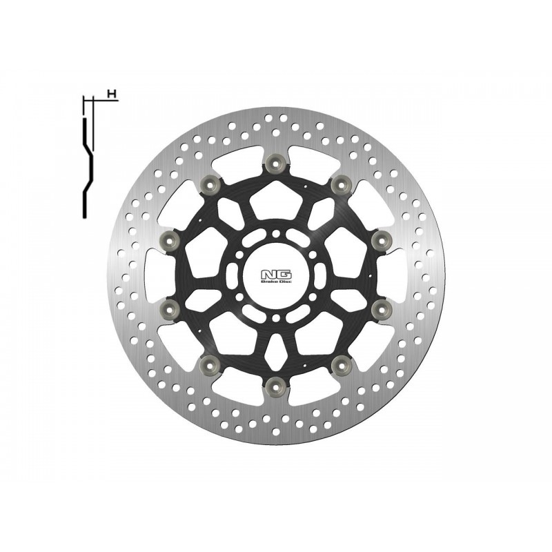 Disque de frein NG 1790G rond flottant Ducati Sport Touring ST4