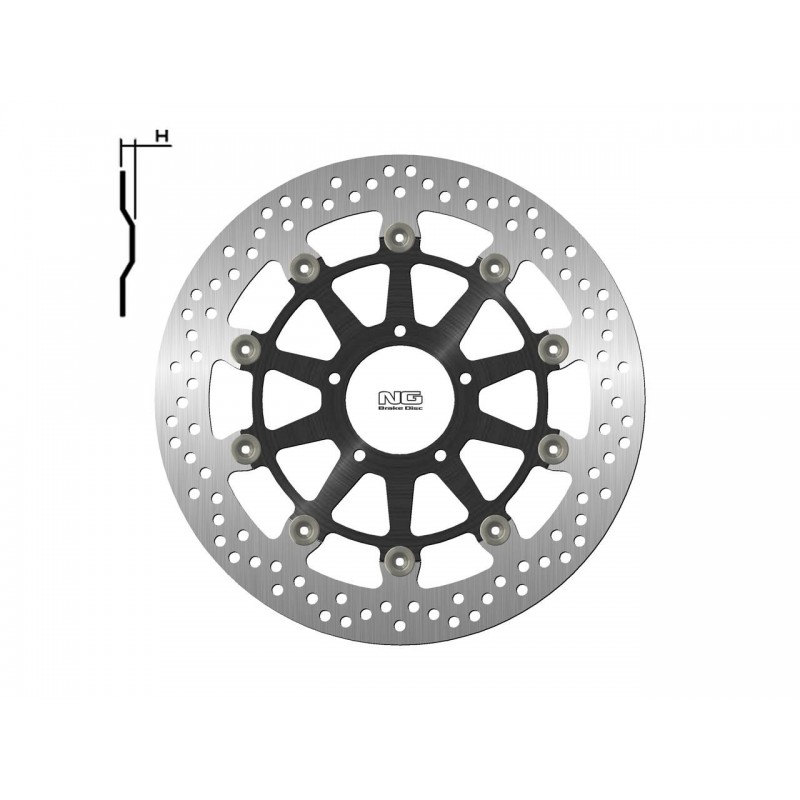 Disque de frein NG 1796G rond flottant Ducati