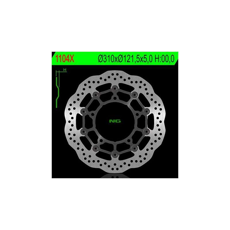 Disque de frein avant NG 1104X pétale flottant