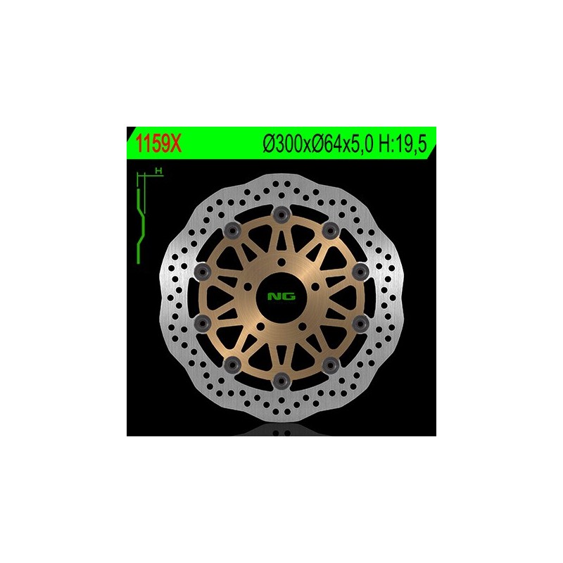 Disque de frein avant NG 1159X pétale flottant