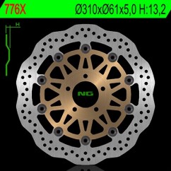 Disque de frein avant NG 776X pétale flottant Kawasaki