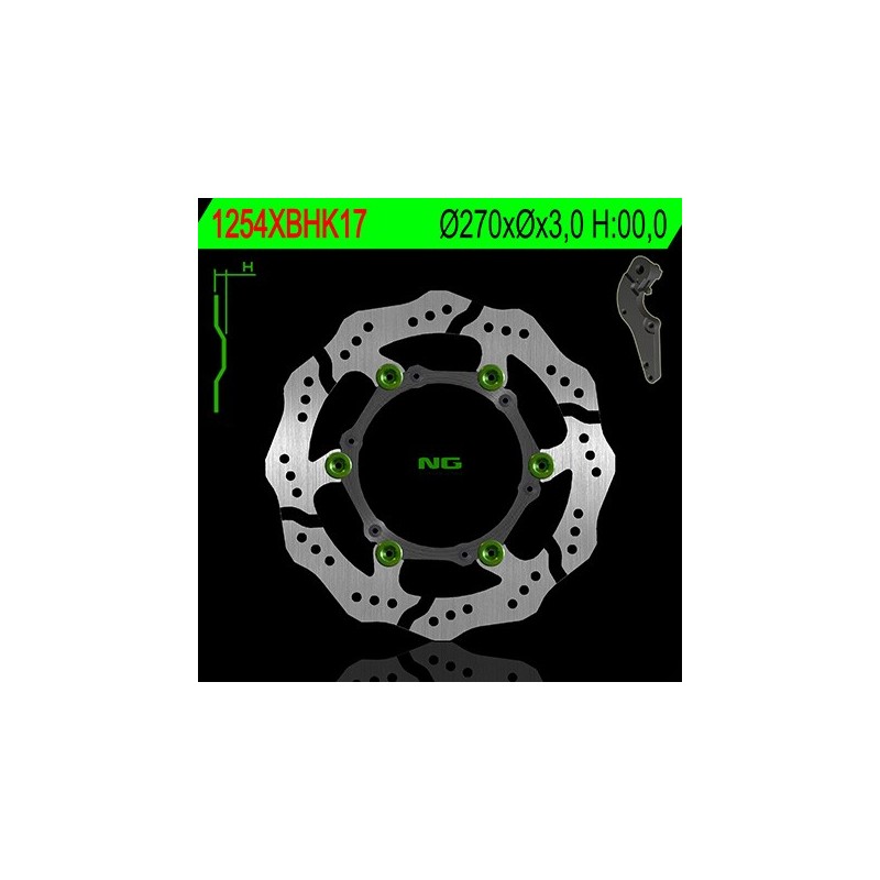 Disque de frein avant NG 1254XBH pétale flottant KTM SX/EXC