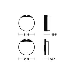 Plaquettes de frein TECNIUM MA1 organique