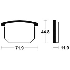 Plaquettes de frein TECNIUM MA34 organique