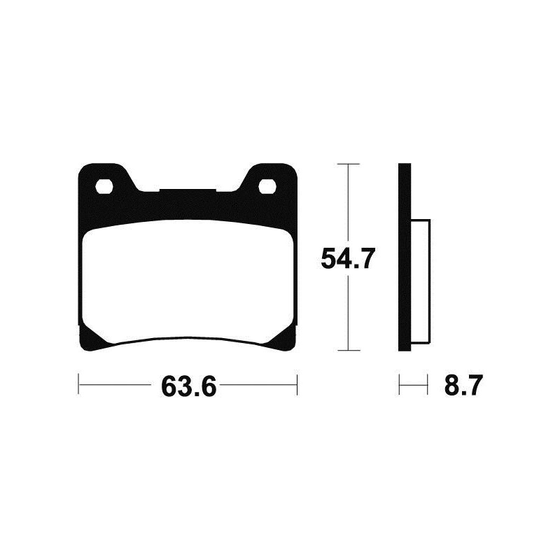 Plaquettes de frein TECNIUM MF55 métal fritté