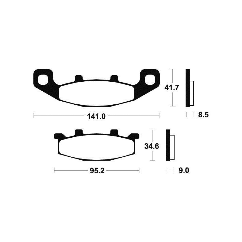 Plaquettes de frein TECNIUM MA97 organique