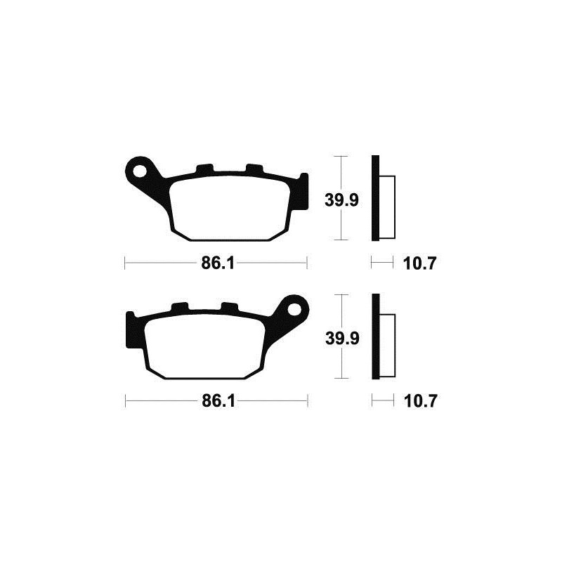 Plaquettes de frein TECNIUM MA114 organique