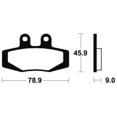 Plaquettes de frein TECNIUM MA121 organique