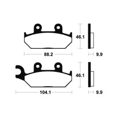 Plaquettes de frein TECNIUM MF150 métal fritté