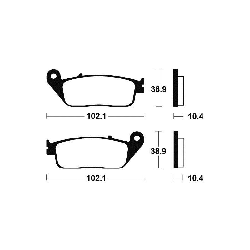 Plaquettes de frein TECNIUM MR154 métal fritté