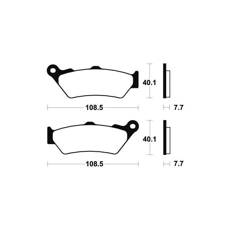 Plaquettes de frein TECNIUM MR174 métal fritté