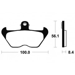 Plaquettes de frein TECNIUM MF203 métal fritté