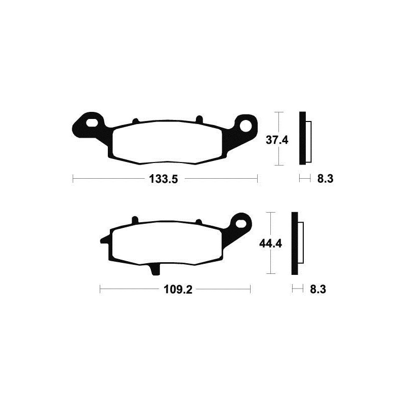 Plaquettes de frein TECNIUM MF204 métal fritté