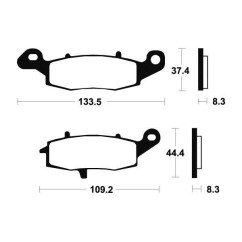 Plaquettes de frein TECNIUM MR204 métal fritté