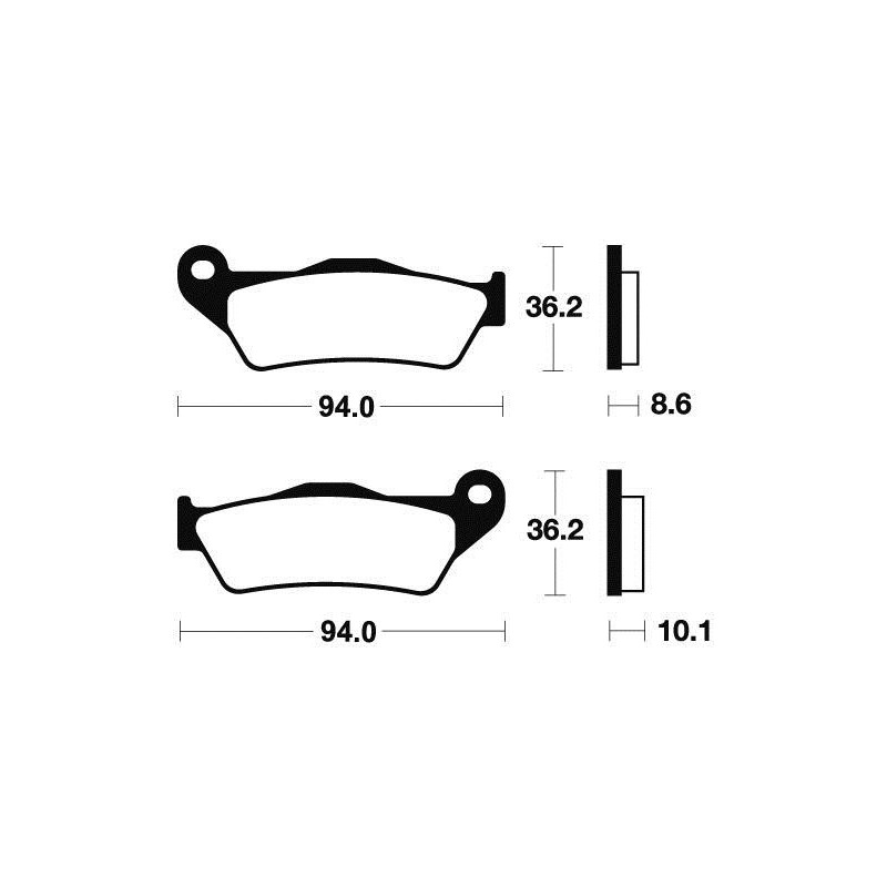 Plaquettes de frein TECNIUM MR242 métal fritté