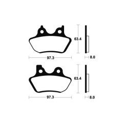 Plaquettes de frein TECNIUM MF326 métal fritté