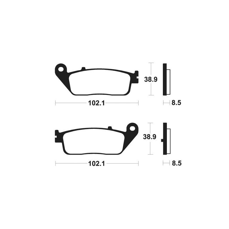 Plaquettes de frein TECNIUM MSS383 metal fritté