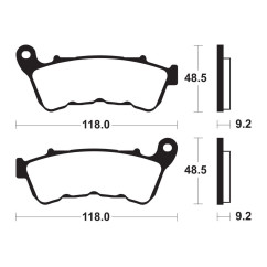 Plaquettes de frein TECNIUM MF434 métal fritté