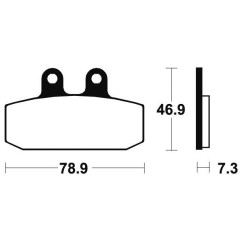 Plaquettes de frein TECNIUM ME88 organique