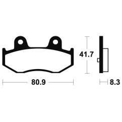 Plaquettes de frein TECNIUM ME281 organique