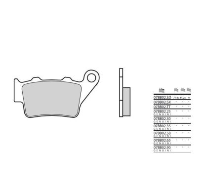 Plaquettes de frein origine BREMBO - 07BB02 30 - Organique