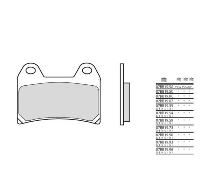 Plaquettes de frein origine BREMBO - 07BB19 73 - Organique