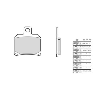 Plaquettes de frein origine BREMBO - 07BB20 65 - Organique