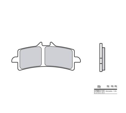Plaquettes de frein origine BREMBO - 07BB37 93 - Métal fritté