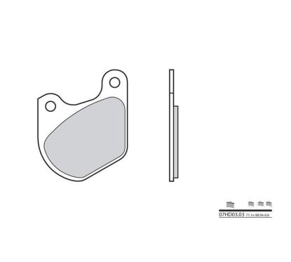 Plaquettes de frein origine BREMBO - 07HD03 03 - Organique