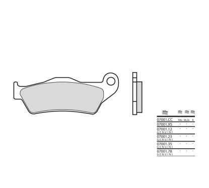 Plaquettes de frein BREMBO - 07001CC - Carbone céramique avant