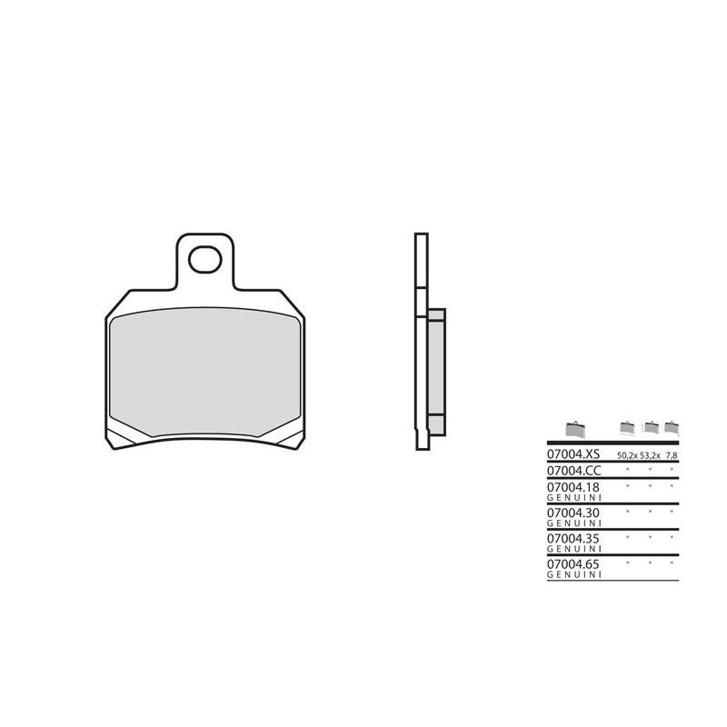 Plaquettes de frein BREMBO - 07004CC - Carbone céramique arrière