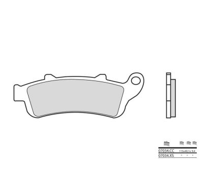 Plaquettes de frein BREMBO - 07034CC - Carbone céramique avant