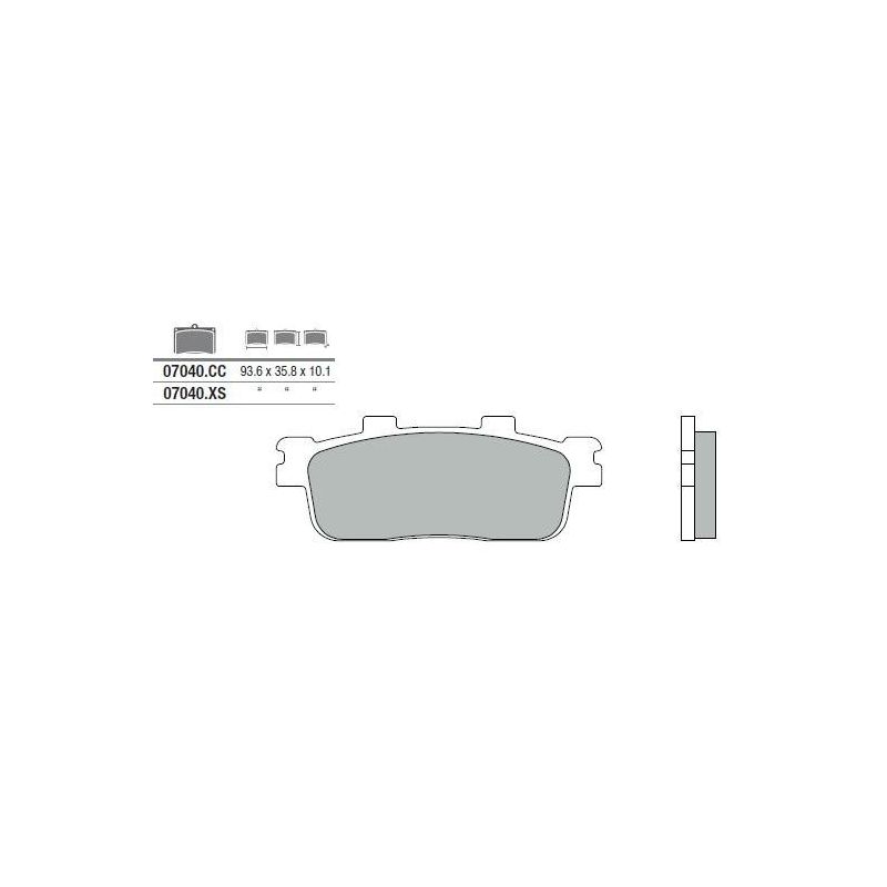 Plaquettes de frein BREMBO - 07040XS - Métal fritté arrière