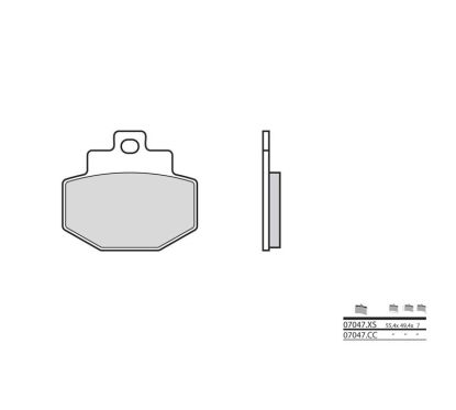 Plaquettes de frein BREMBO - 07047CC - Carbone céramique avant