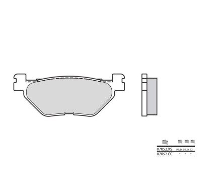 Plaquettes de frein BREMBO - 07052XS - Métal fritté arrière