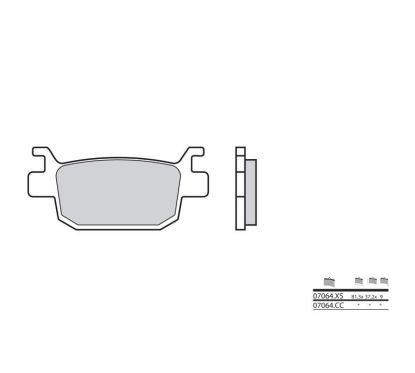 Plaquettes de frein BREMBO - 07064CC - Carbone céramique avant