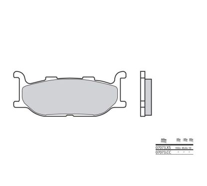 Plaquettes de frein BREMBO - 07073XS - Métal fritté avant